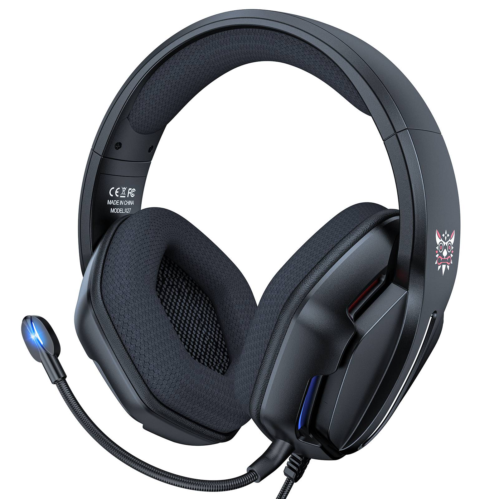 ONIKUMA X27 Gaming Headsets Noise Canceling Stereo Surround Sound RGB Light Comfort Earmuffs Over Ear Headphones for PS4 Xbox Laptop Computer ONIKUMA X27 Gaming Headsets Noise Canceling Stereo Surround Sound RGB Light Comfort Earmuffs Over Ear Headphones for PS4 Xbox Laptop Computer